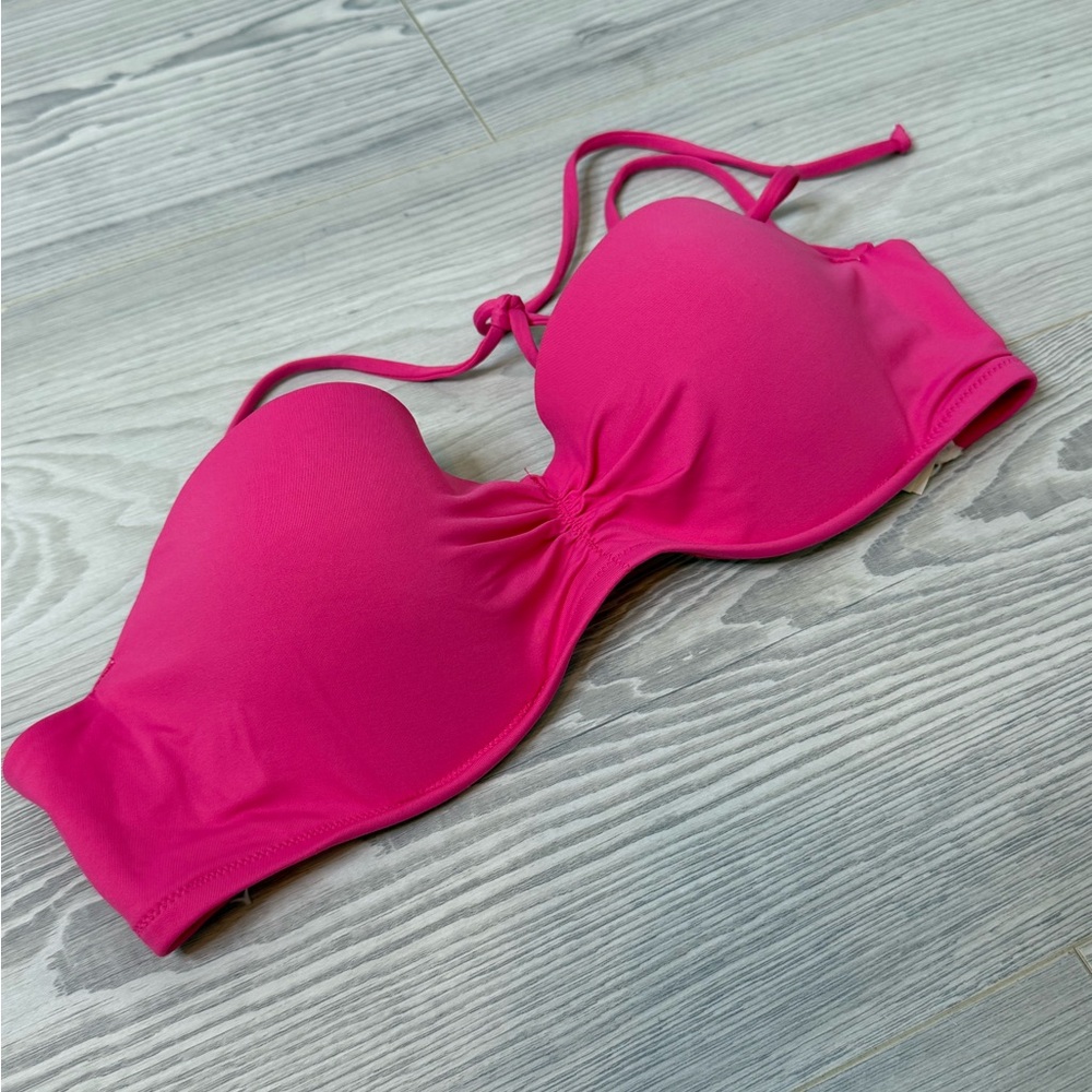 Abercrombie & Fitch Pink Push-Up Bikini Top